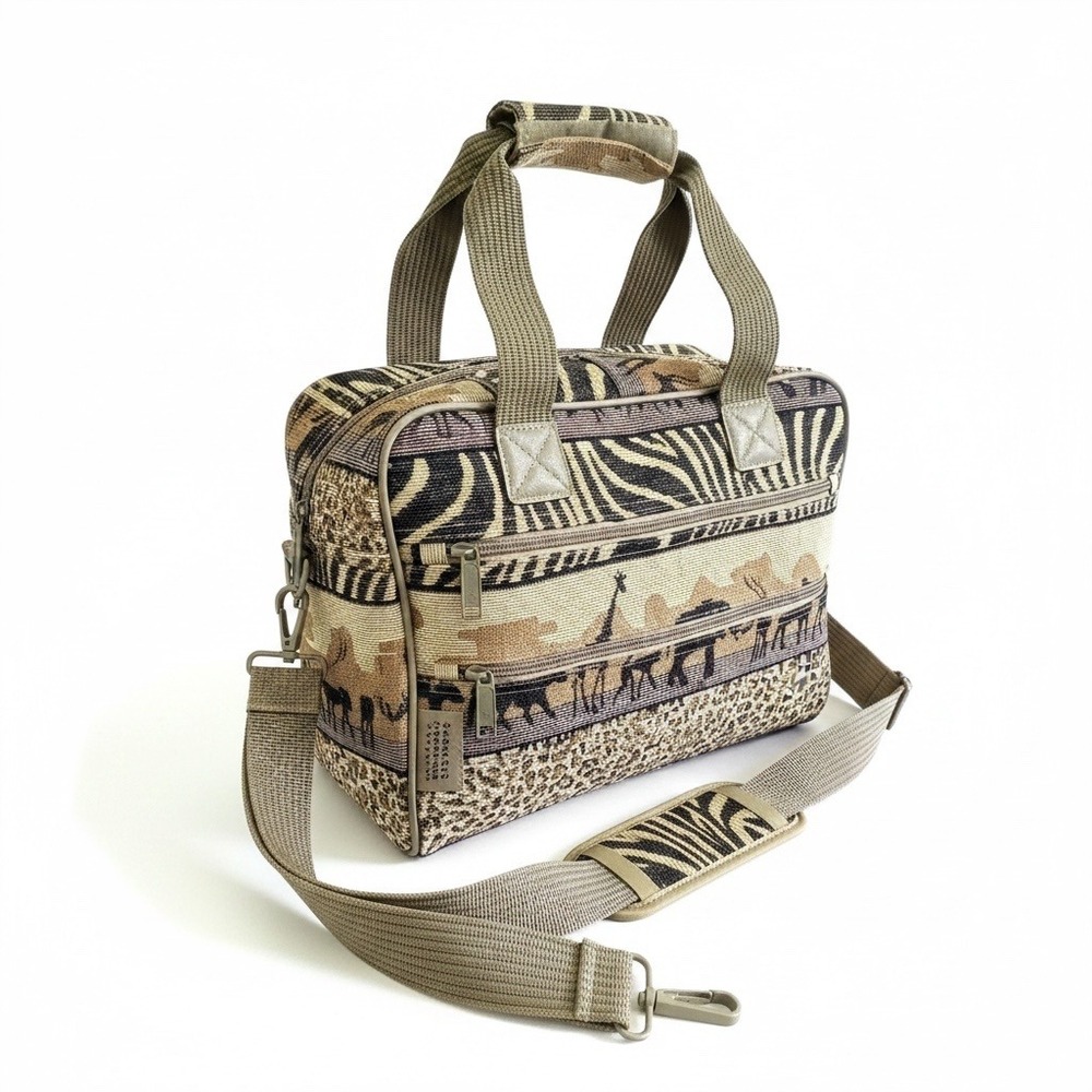 Vintage Pioneer Express Safari Tapestry Travel Weekender Bag 10"x13"